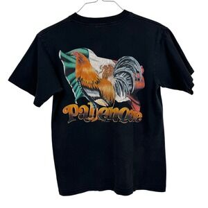 VTG Mexican Flag Rooster "Palenque" Mayan Ruins Souvenir T-Shirt Size Medium